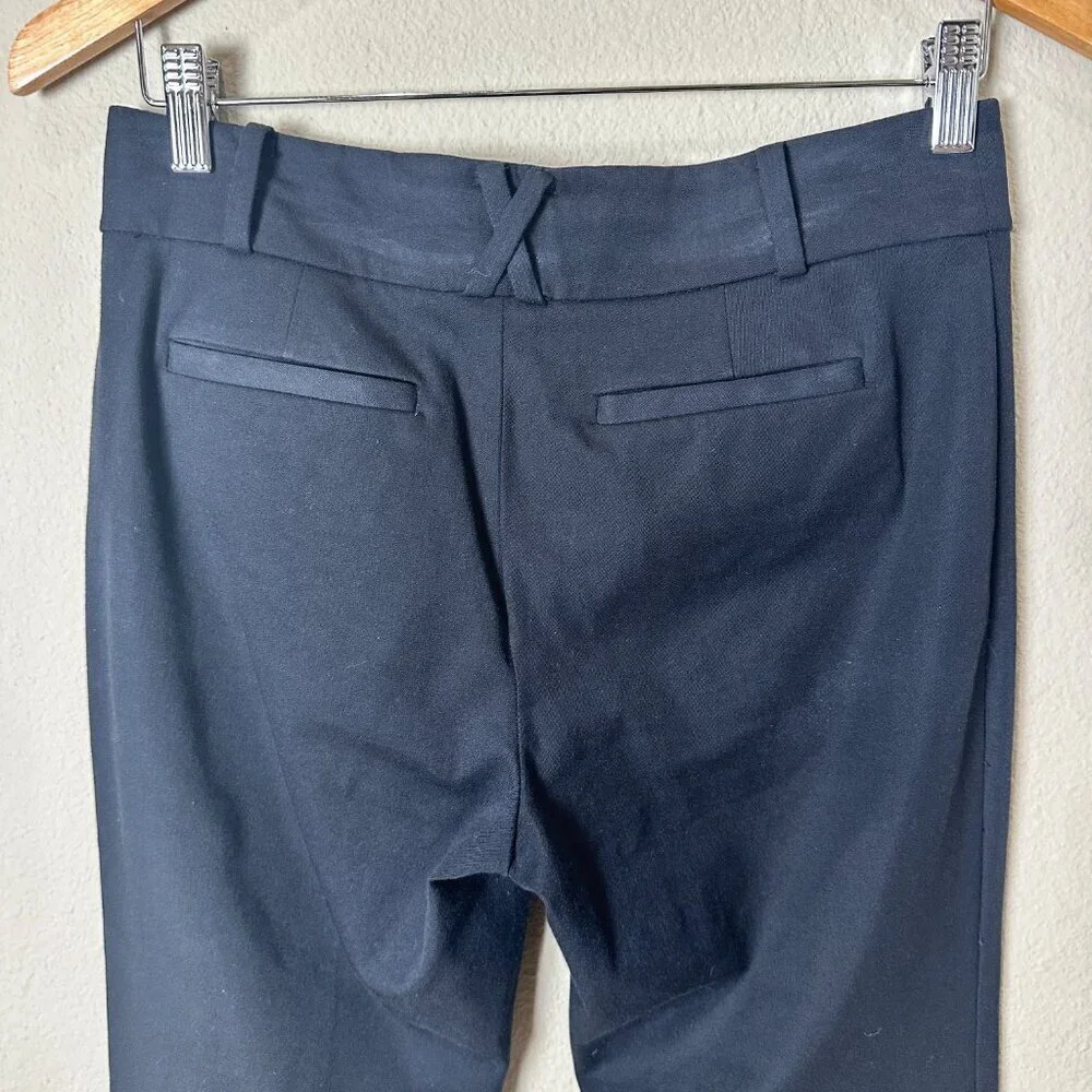 Rare ANTHROPOLOGIE The Essential Crop Flare with FRINGE Bottoms! Size 2 Black